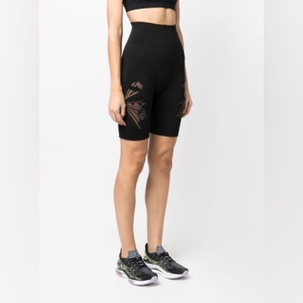 NWT Wolford Women’s Sporty Butterfly Biker Shorts in Black in size S